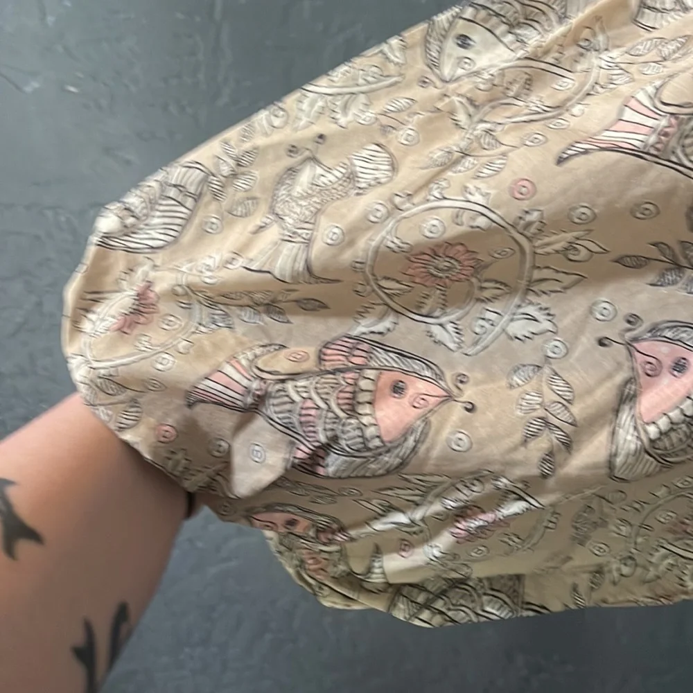 Let Me Be By Anthropologie NWT SZ 14 Babydoll Dress w Koi Fish/Floral Print - Picture 11 of 11